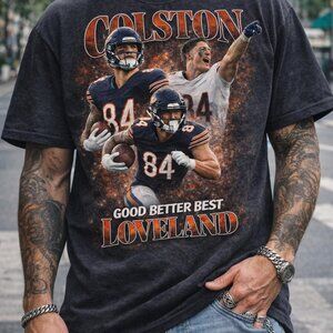 Vintage Colston Loveland Football Shirt, Chicago Good Better Best Bears Tee 16